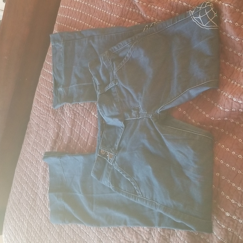 Y2k low rise bell bottoms with design